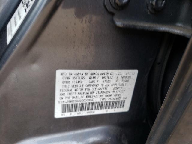 Photo 9 VIN: JHMGE8H32DC000887 - HONDA FIT 