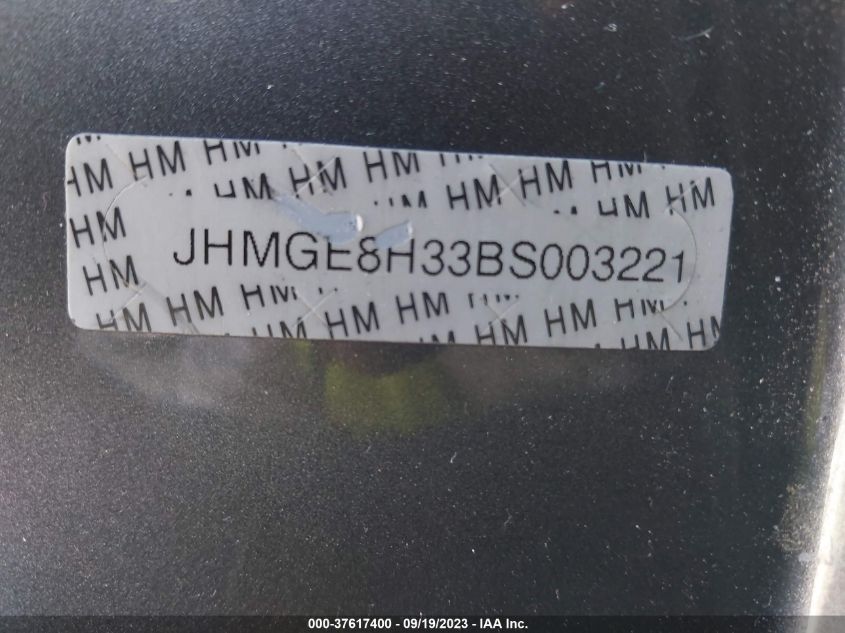 Photo 8 VIN: JHMGE8H33BS003221 - HONDA FIT 