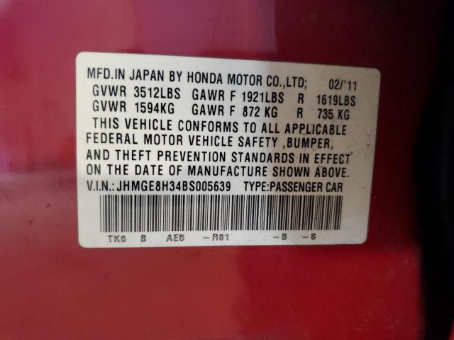 Photo 11 VIN: JHMGE8H34BS005639 - HONDA FIT 