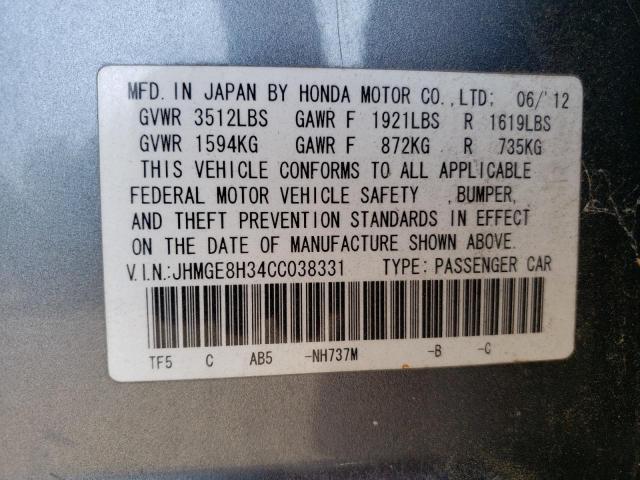 Photo 11 VIN: JHMGE8H34CC038331 - HONDA FIT 