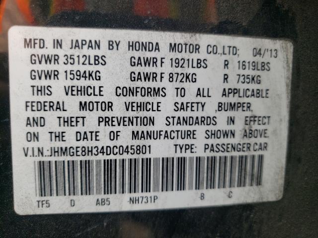 Photo 9 VIN: JHMGE8H34DC045801 - HONDA FIT 