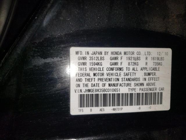 Photo 11 VIN: JHMGE8H35BC010651 - HONDA FIT 