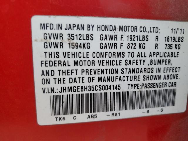 Photo 11 VIN: JHMGE8H35CS004145 - HONDA FIT 