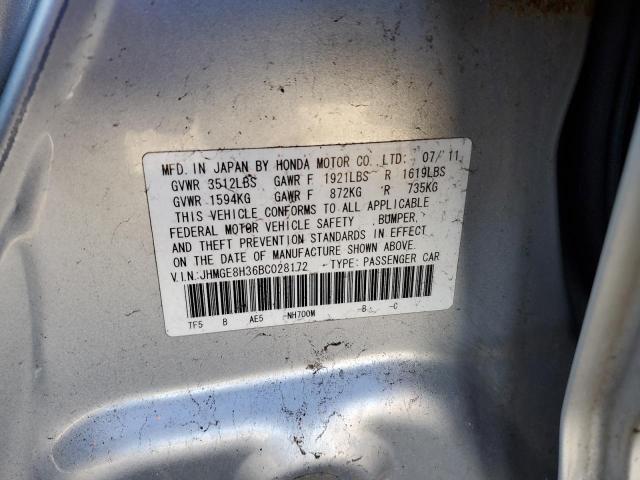 Photo 11 VIN: JHMGE8H36BC028172 - HONDA FIT 