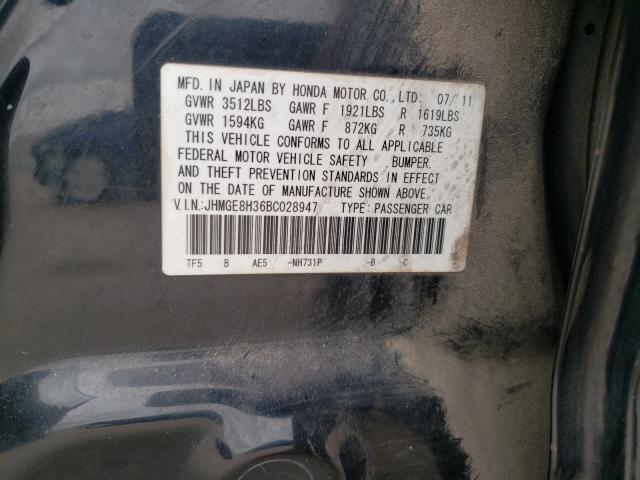 Photo 9 VIN: JHMGE8H36BC028947 - HONDA FIT 