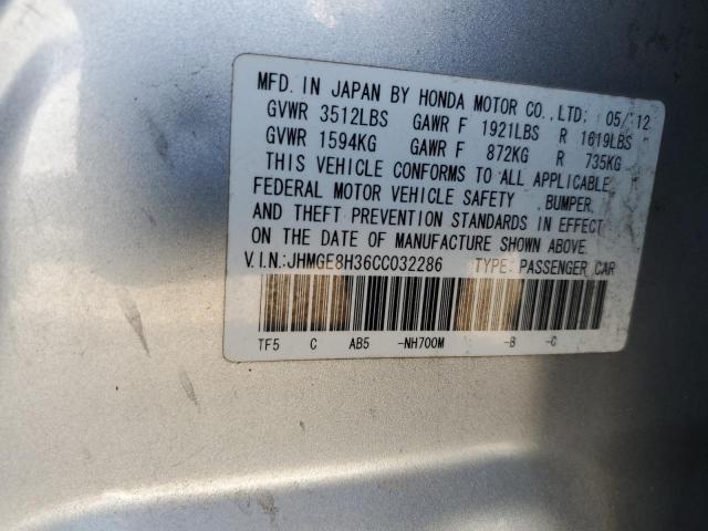 Photo 11 VIN: JHMGE8H36CC032286 - HONDA FIT 