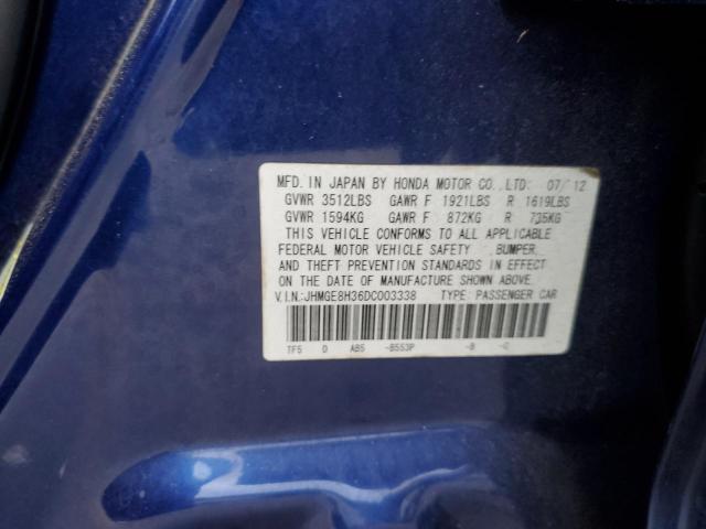 Photo 11 VIN: JHMGE8H36DC003338 - HONDA FIT 