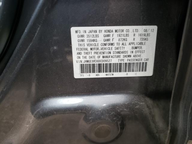 Photo 9 VIN: JHMGE8H36DC009527 - HONDA FIT 