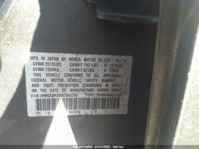 Photo 8 VIN: JHMGE8H36DC060350 - HONDA FIT 