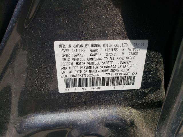 Photo 9 VIN: JHMGE8H37BC025586 - HONDA FIT 