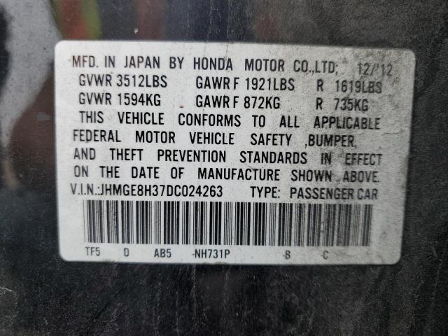 Photo 11 VIN: JHMGE8H37DC024263 - HONDA FIT 