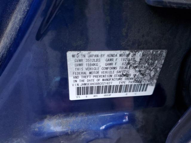 Photo 11 VIN: JHMGE8H38BC021627 - HONDA FIT 