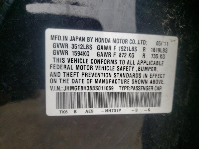 Photo 9 VIN: JHMGE8H38BS011069 - HONDA FIT 