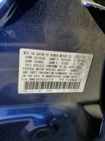 Photo 11 VIN: JHMGE8H38CC037179 - HONDA FIT 