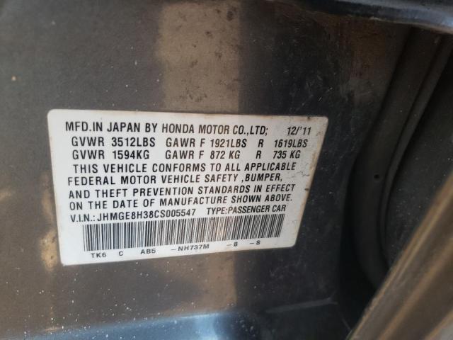 Photo 11 VIN: JHMGE8H38CS005547 - HONDA FIT 