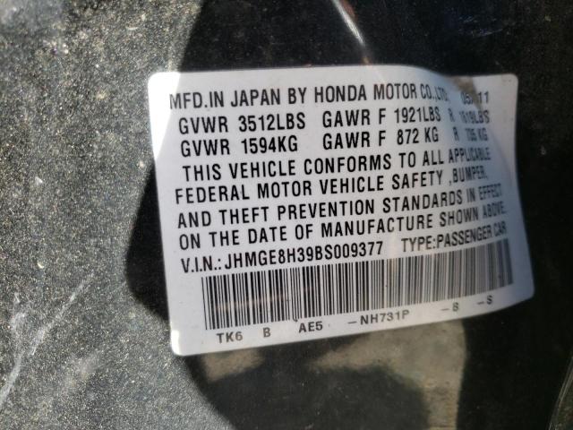 Photo 9 VIN: JHMGE8H39BS009377 - HONDA FIT 