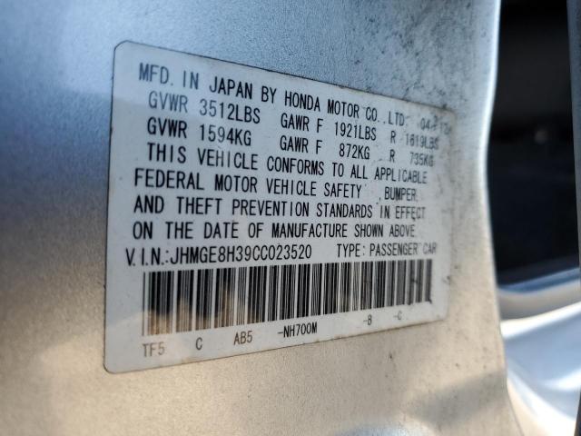 Photo 12 VIN: JHMGE8H39CC023520 - HONDA FIT 