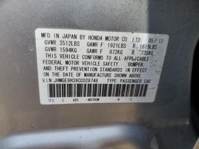 Photo 11 VIN: JHMGE8H39CC028748 - HONDA FIT 