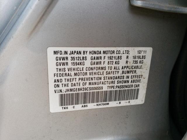 Photo 11 VIN: JHMGE8H39CS006559 - HONDA FIT 