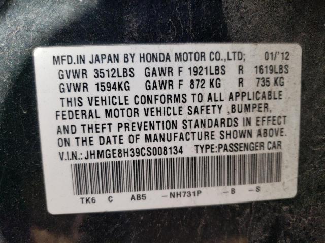 Photo 11 VIN: JHMGE8H39CS008134 - HONDA FIT 