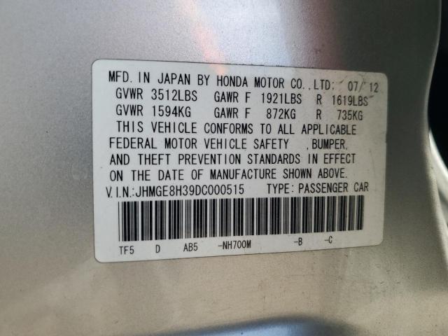 Photo 11 VIN: JHMGE8H39DC000515 - HONDA FIT 