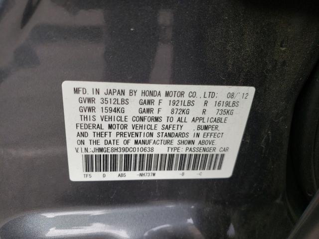 Photo 9 VIN: JHMGE8H39DC010638 - HONDA FIT 