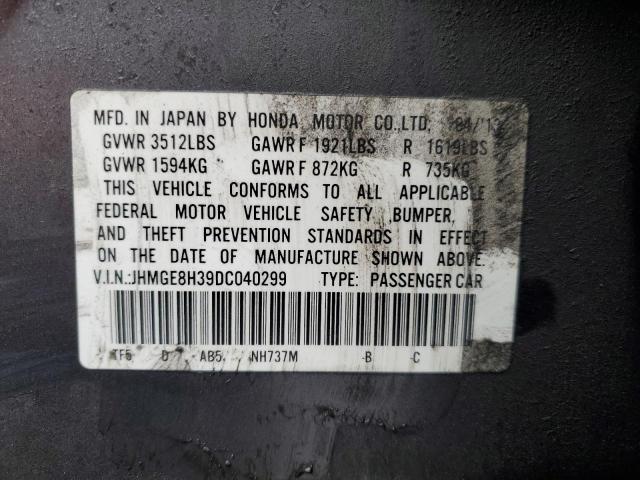 Photo 11 VIN: JHMGE8H39DC040299 - HONDA FIT 