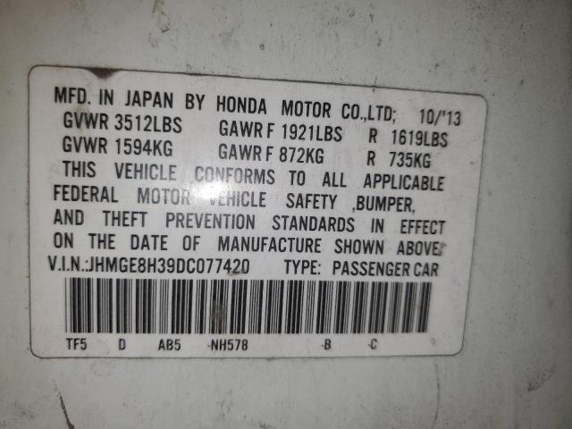 Photo 11 VIN: JHMGE8H39DC077420 - HONDA FIT 