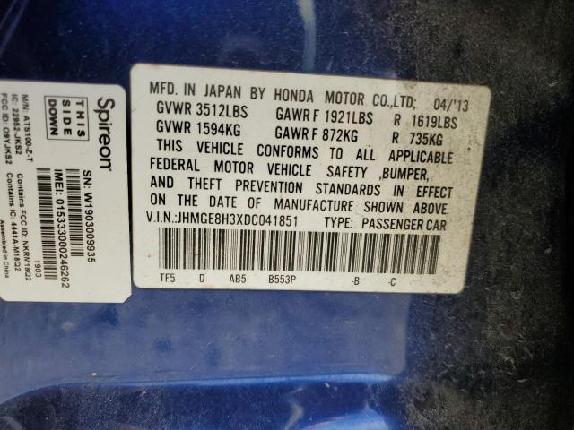 Photo 9 VIN: JHMGE8H3XDC041851 - HONDA FIT 