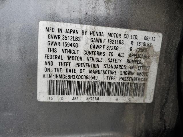 Photo 11 VIN: JHMGE8H3XDC065549 - HONDA FIT 