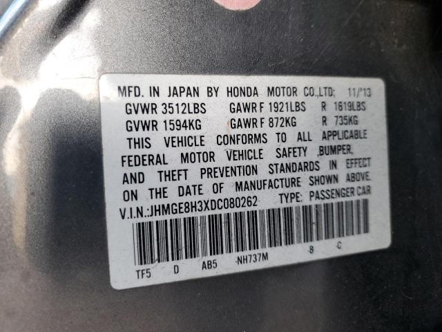 Photo 11 VIN: JHMGE8H3XDC080262 - HONDA FIT 