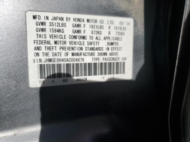 Photo 12 VIN: JHMGE8H40AC004876 - HONDA FIT 