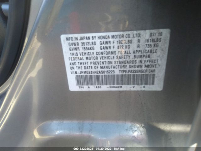 Photo 8 VIN: JHMGE8H42AS015223 - HONDA FIT 