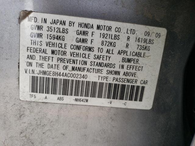 Photo 12 VIN: JHMGE8H44AC002340 - HONDA FIT 