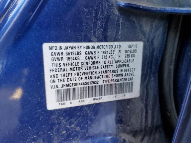 Photo 12 VIN: JHMGE8H44AS012632 - HONDA FIT 