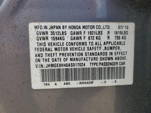 Photo 11 VIN: JHMGE8H46AS017024 - HONDA FIT 