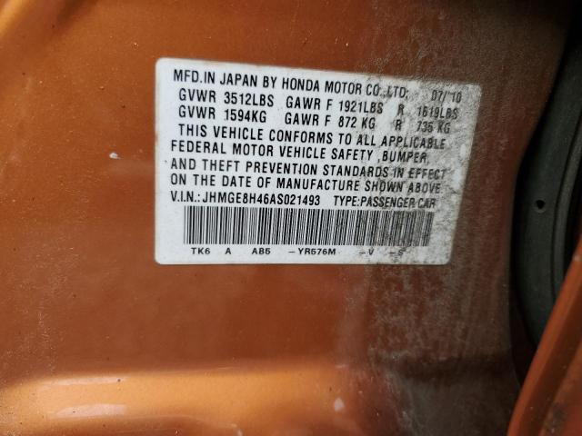 Photo 11 VIN: JHMGE8H46AS021493 - HONDA FIT 