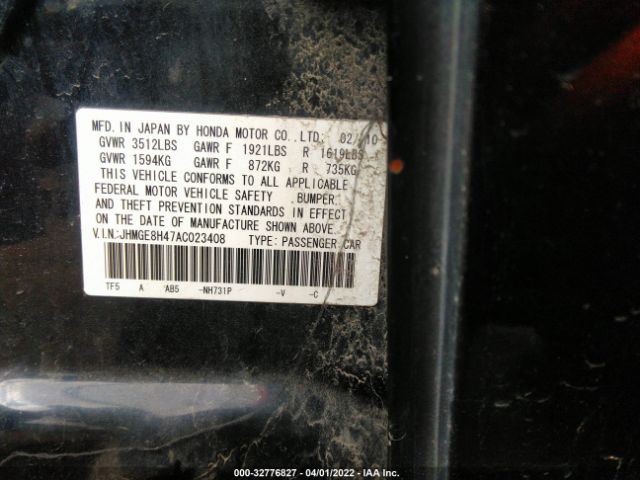 Photo 8 VIN: JHMGE8H47AC023408 - HONDA FIT 