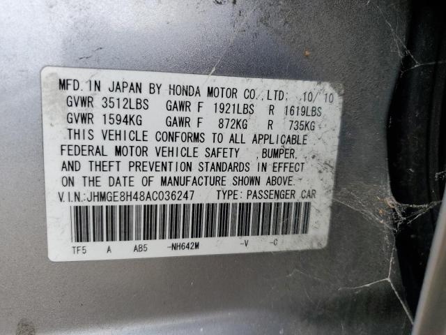 Photo 11 VIN: JHMGE8H48AC036247 - HONDA FIT 