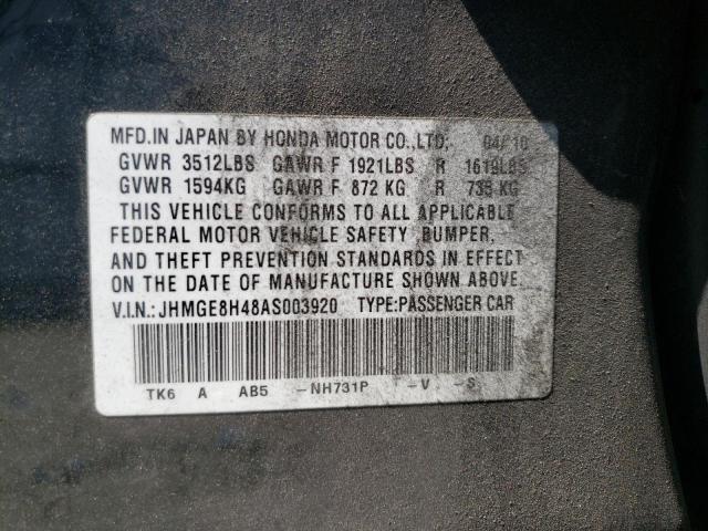 Photo 11 VIN: JHMGE8H48AS003920 - HONDA FIT 