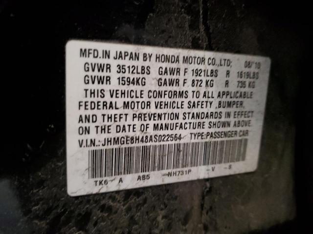 Photo 11 VIN: JHMGE8H48AS022564 - HONDA FIT 