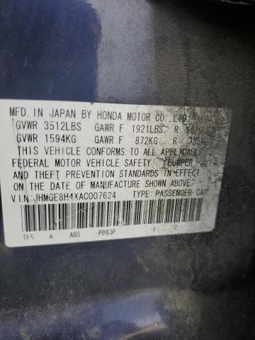 Photo 11 VIN: JHMGE8H4XAC007624 - HONDA FIT 