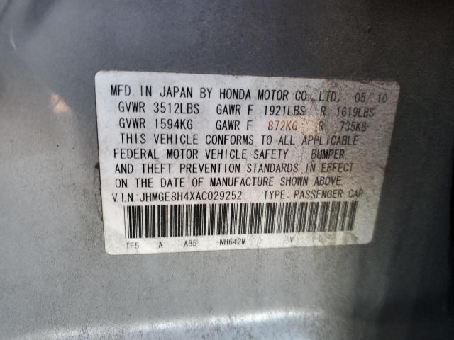 Photo 11 VIN: JHMGE8H4XAC029252 - HONDA FIT SPORT 