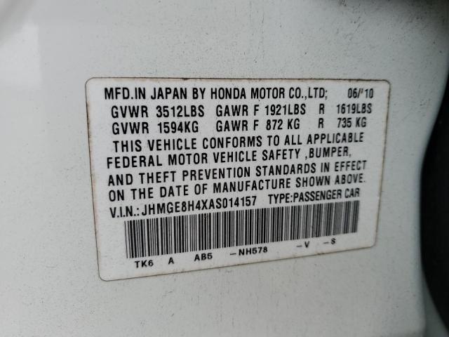 Photo 12 VIN: JHMGE8H4XAS014157 - HONDA FIT SPORT 