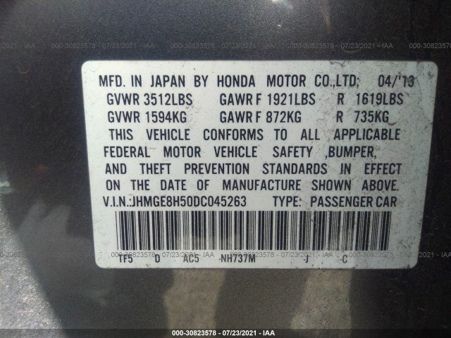 Photo 8 VIN: JHMGE8H50DC045263 - HONDA FIT 