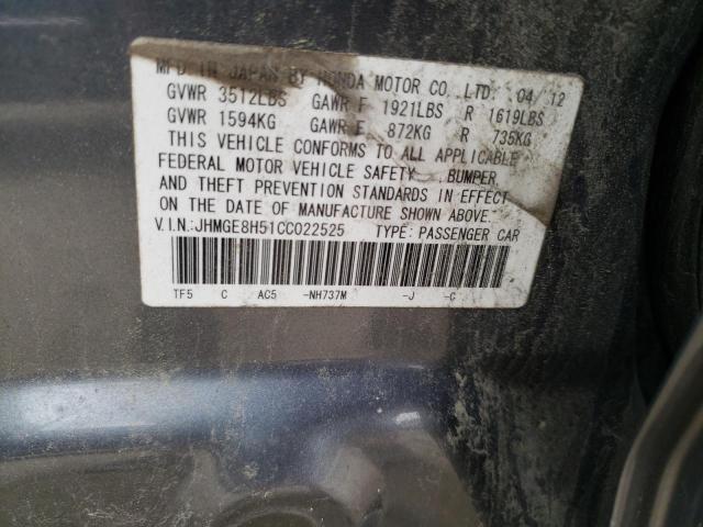 Photo 12 VIN: JHMGE8H51CC022525 - HONDA FIT 