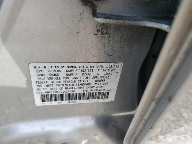 Photo 11 VIN: JHMGE8H51CC029796 - HONDA FIT SPORT 