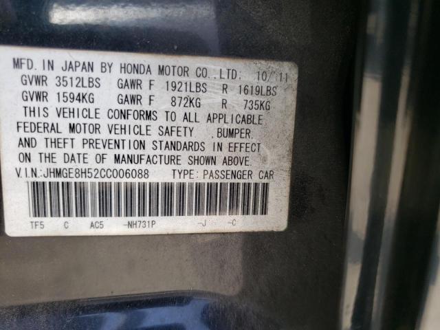 Photo 11 VIN: JHMGE8H52CC006088 - HONDA FIT SPORT 