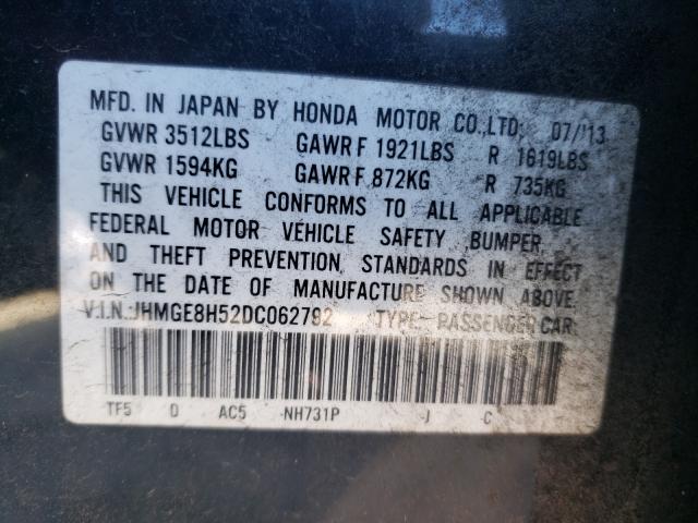 Photo 9 VIN: JHMGE8H52DC062792 - HONDA FIT SPORT 