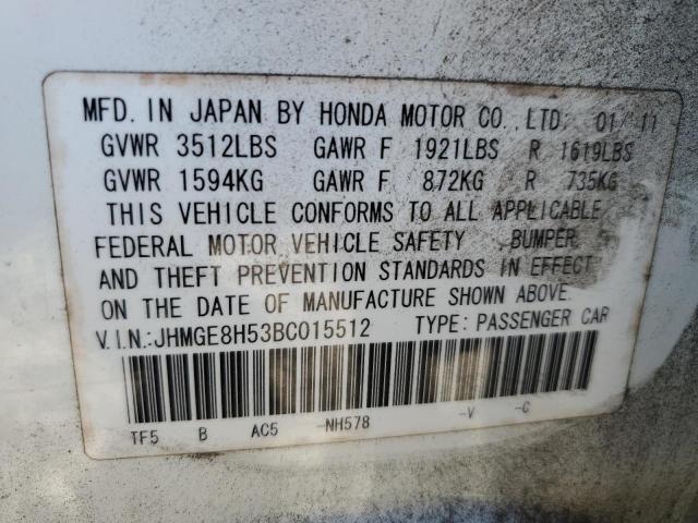 Photo 12 VIN: JHMGE8H53BC015512 - HONDA FIT 